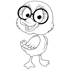 coloring duck animal cartoon
