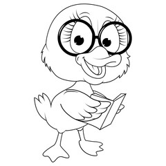coloring duck animal cartoon