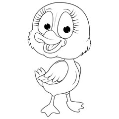 coloring duck animal cartoon