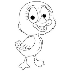 coloring duck animal cartoon