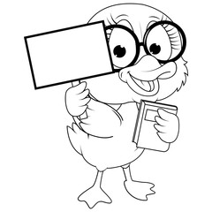 coloring duck animal cartoon