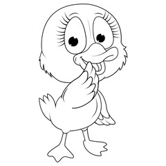 coloring duck animal cartoon
