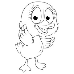 coloring duck animal cartoon