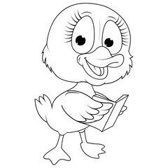 coloring duck animal cartoon