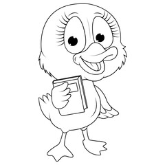 coloring duck animal cartoon