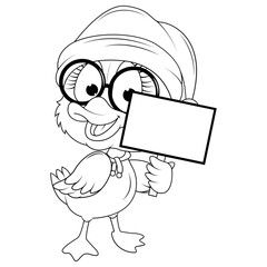 coloring duck animal cartoon