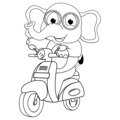 coloring elephant animal cartoon