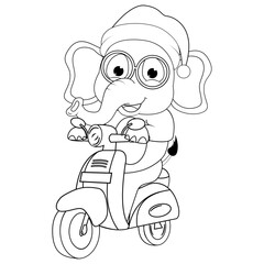 coloring elephant animal cartoon