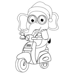 coloring elephant animal cartoon