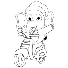 coloring elephant animal cartoon