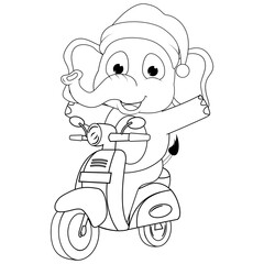 coloring elephant animal cartoon