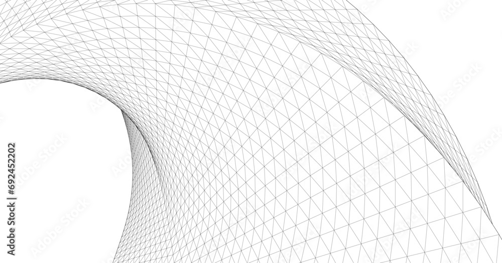 Wall mural abstract architecture linear surface background
