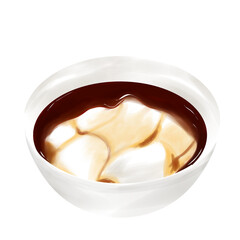 bubur sumsum illustration on png transparant background
