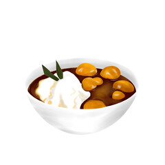 bubur sumsum illustration on png transparant background