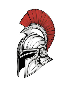 Spartans helmet symbol isolated on transparent background