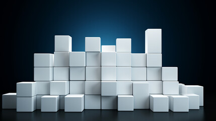abstract blue cubes HD 8K wallpaper Stock Photographic Image 