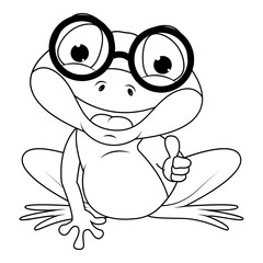 coloring frog animal cartoon
