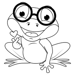 coloring frog animal cartoon