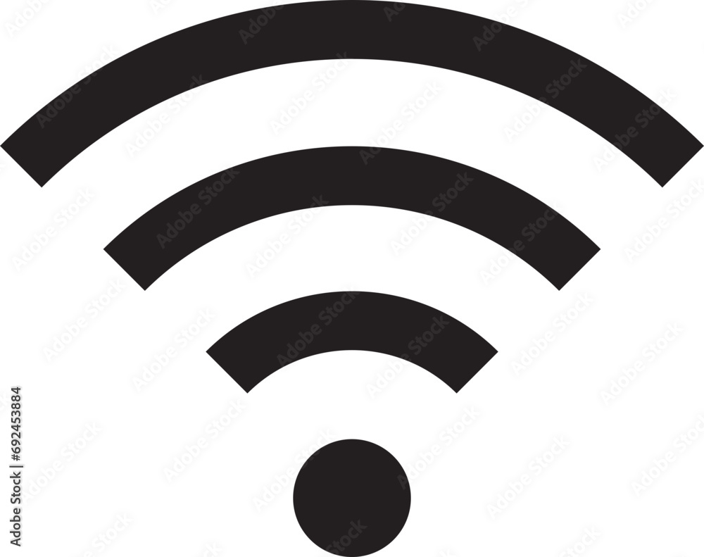 Aufkleber wi fi symbol signal connection. vector wireless internet technology sign. wifi network communication