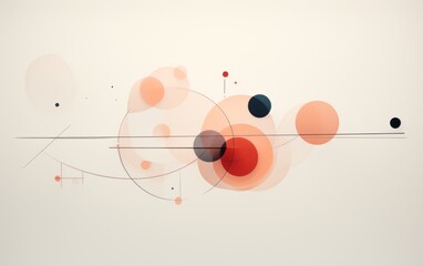Abstract Background with Overlapping Peach-Toned Geometric Circles