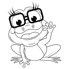 coloring frog animal cartoon