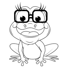 coloring frog animal cartoon