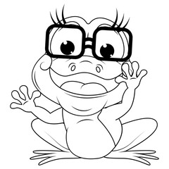 coloring frog animal cartoon