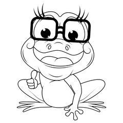 coloring frog animal cartoon