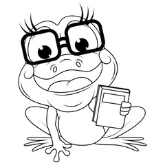coloring frog animal cartoon