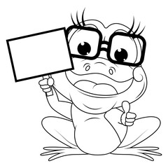 coloring frog animal cartoon