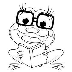 coloring frog animal cartoon