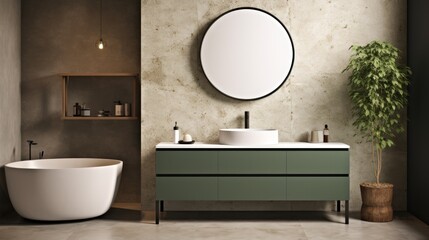 Modern minimalist bathroom