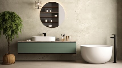 Modern minimalist bathroom