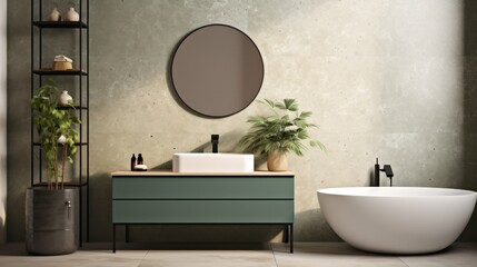 Modern minimalist bathroom