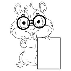 coloring hamster animal cartoon