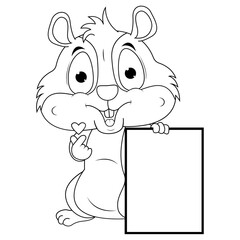coloring hamster animal cartoon