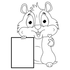 coloring hamster animal cartoon