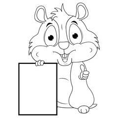 coloring hamster animal cartoon