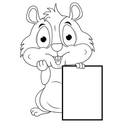 coloring hamster animal cartoon