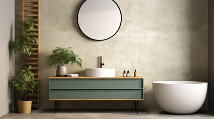 Modern minimalist bathroom