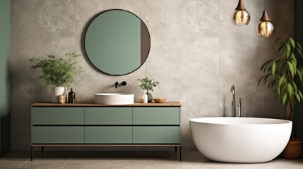 Modern minimalist bathroom