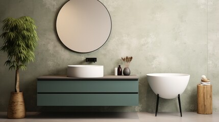 Modern minimalist bathroom