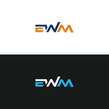 EWM logo. E W M design. White EWM letter. EWM, E W M letter logo design. Initial letter EWM linked circle uppercase monogram logo.