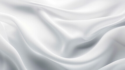White satin silky warped cloth. Soft textile drape with creases. Clean concept. Generative AI - obrazy, fototapety, plakaty