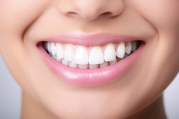 Naklejka premium Woman whitening young female happy dental beauty closeup smile person white mouth care dentist