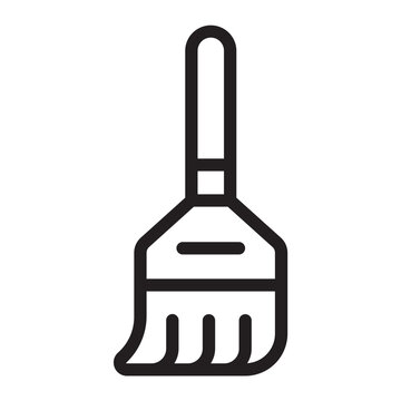 recommend clip art: broom line icon