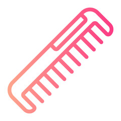 hair comb gradient icon