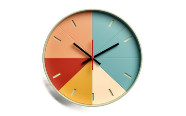 Modern Wall Clock On Isolated Background