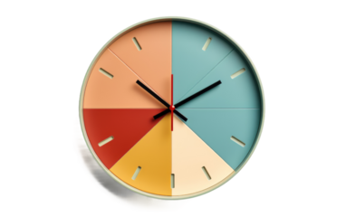 Modern Wall Clock On Isolated Background