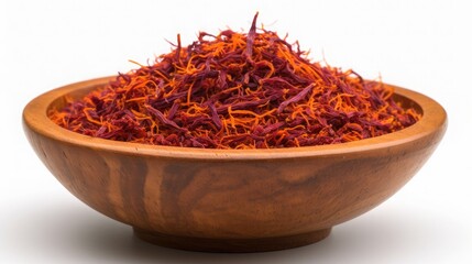 Fototapeta premium saffron in a bowl in white isolated background